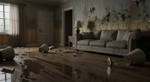 Water Damage Affects Flooring, Walls, and Furniture